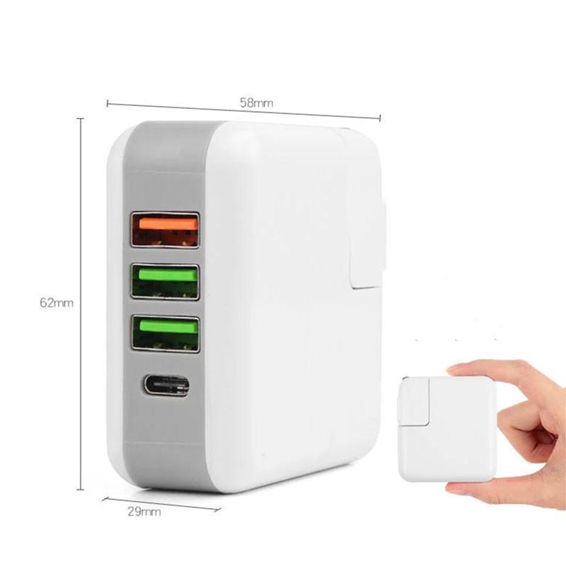 5V2A US Gauge Charger Head CE Certified QC3.0 Charging Head Usb Multi-port Travel Charger - Image 4