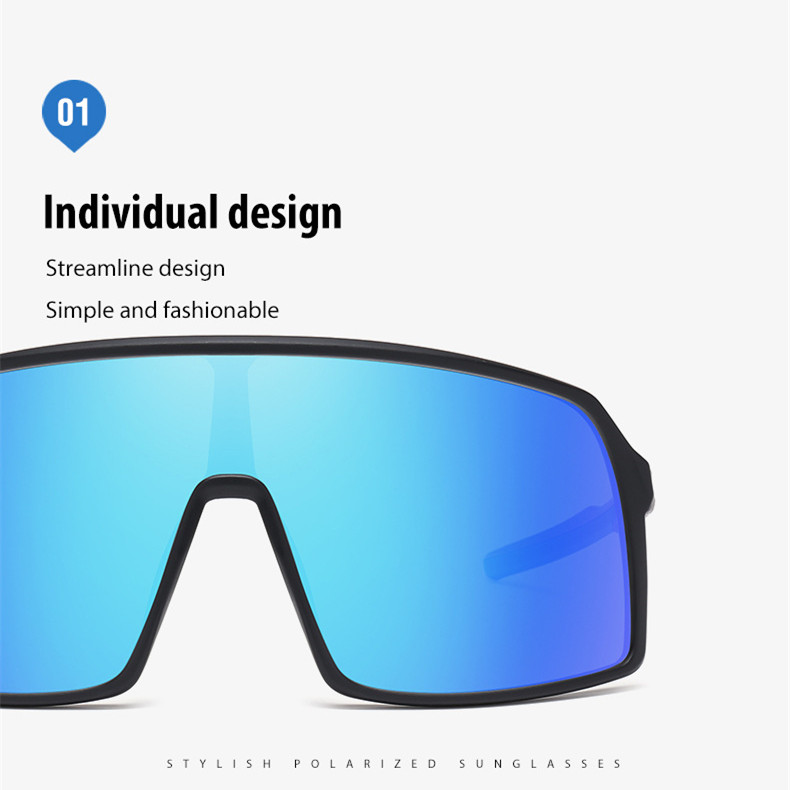 Mens Fashion Simple One Piece Large Frame Sunglasses - Image 17