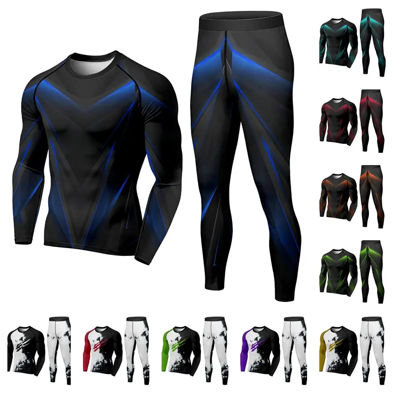 Men's Tracksuit Suit Compression Clothes Running Winter