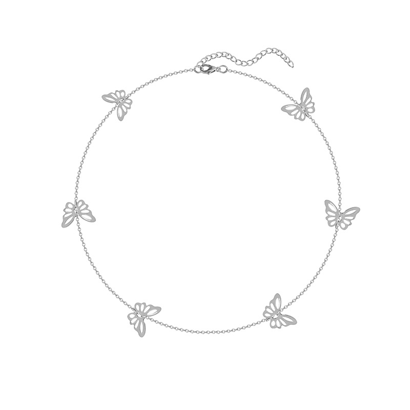 European And American Ins Cold Wind Stainless Steel Butterfly Stitching Chain