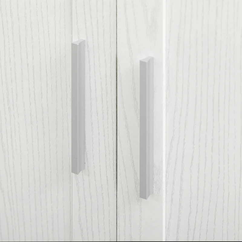 Kitchen Pantry Storage Cabinet, 14-Tier Freestanding Kitchen Cupboard For Living Room, Dining Room Storage, White