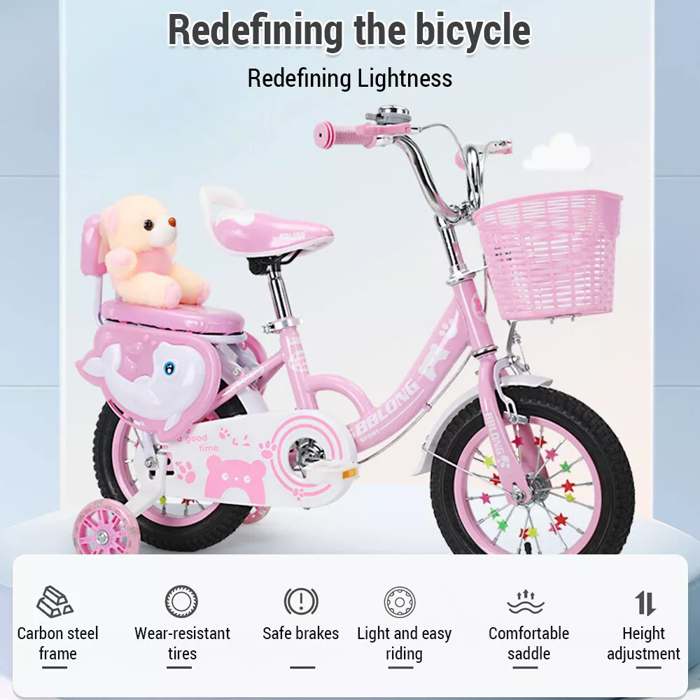 12-16Inch Kids Bike For 2-10 Years Old Children Girls Bicycle Cycling Stabiliser — image 5