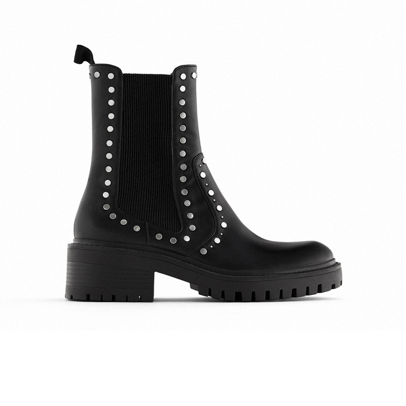 Title 3, Chunky Heel Martin Windmill Rivet Boots, stoere...