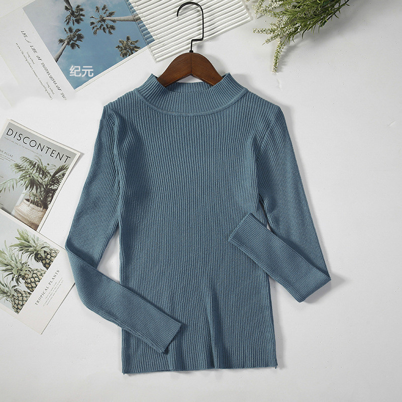 Title 11, Solid Color Pit Strip Knit Pullover Half Turtle...