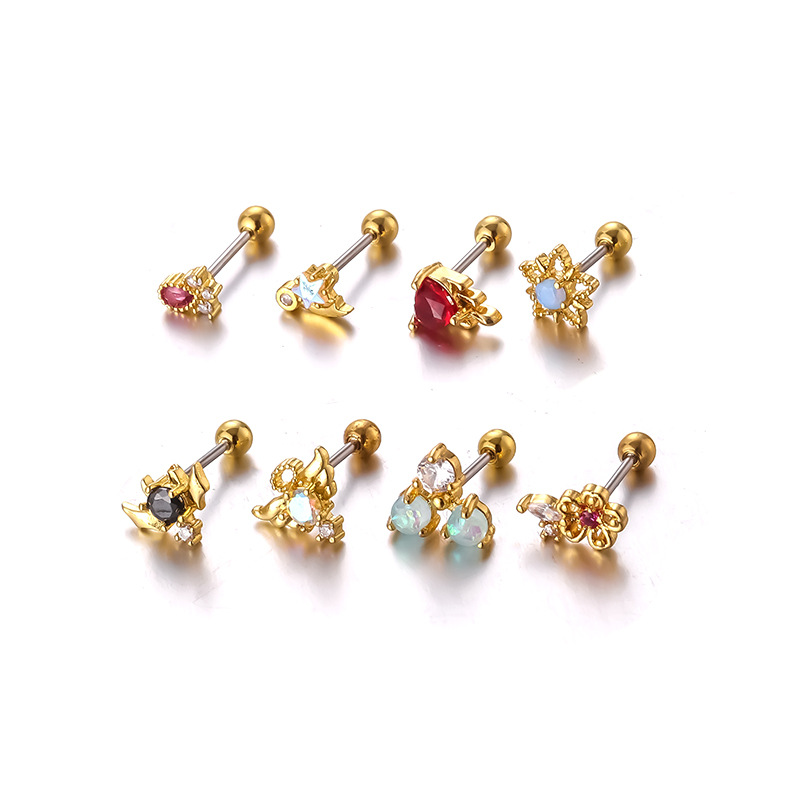 Stainless Steel Thin Rod Earrings