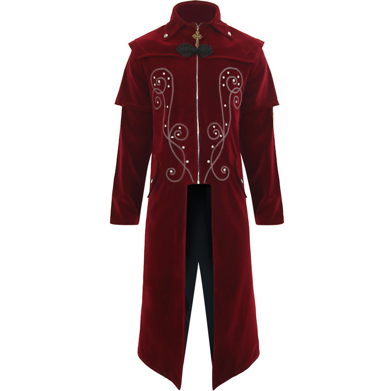 Gothic Autumn And Winter Europe And The United States Halloween COS Clothing Jacket Stand Collar Retro Jacket