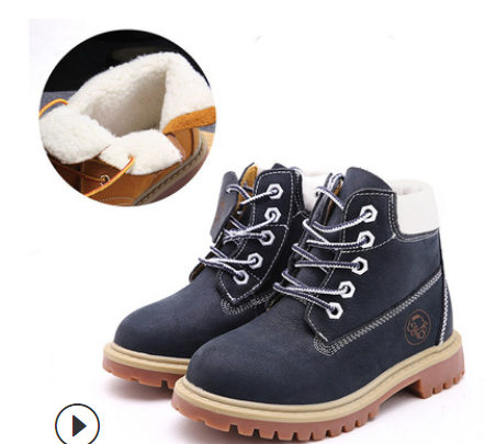 Small Yellow Leather Shoes Children's Large Size Martin Boots — foto 5