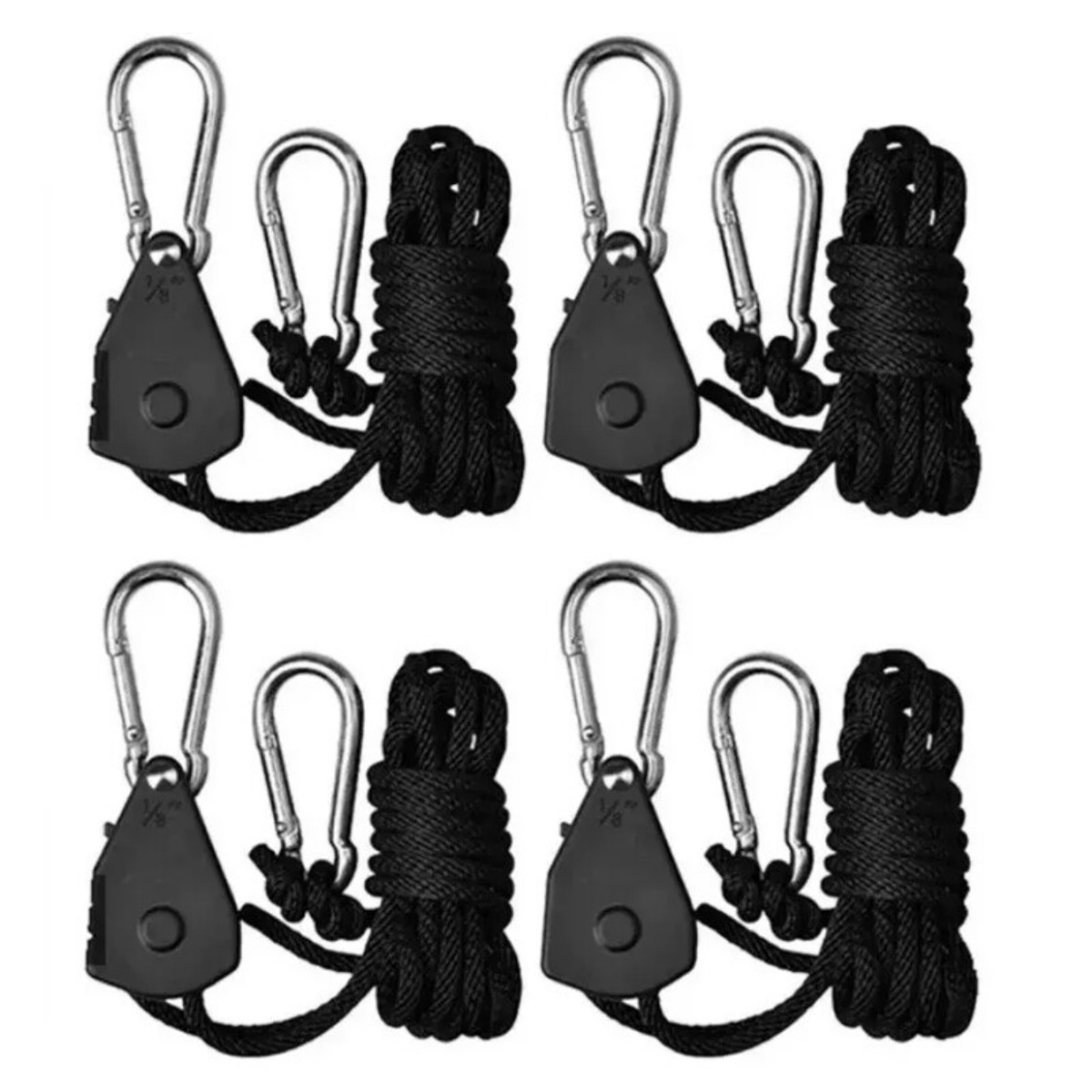 8pcs Rope Ratchet Adjustable Light Hanger Tent Carbon Filter Hydroponic Grow — image 5