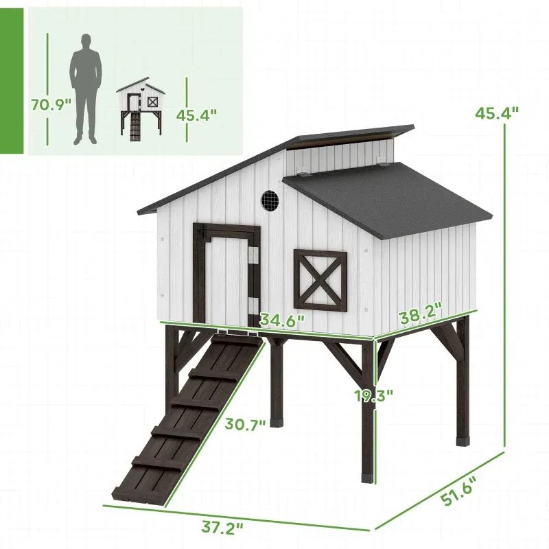 PawHut Chicken Coop Hen House