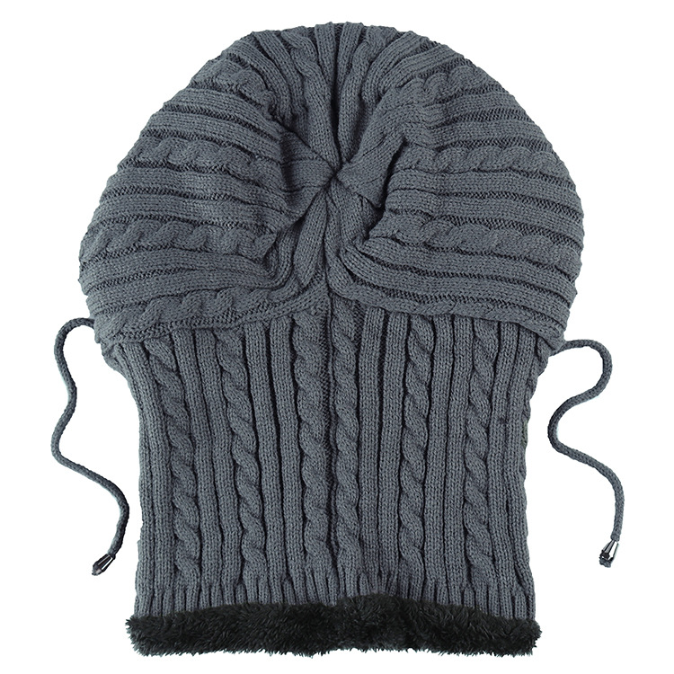 Women's Plus Velvet Knitted One-piece Woolen Hat