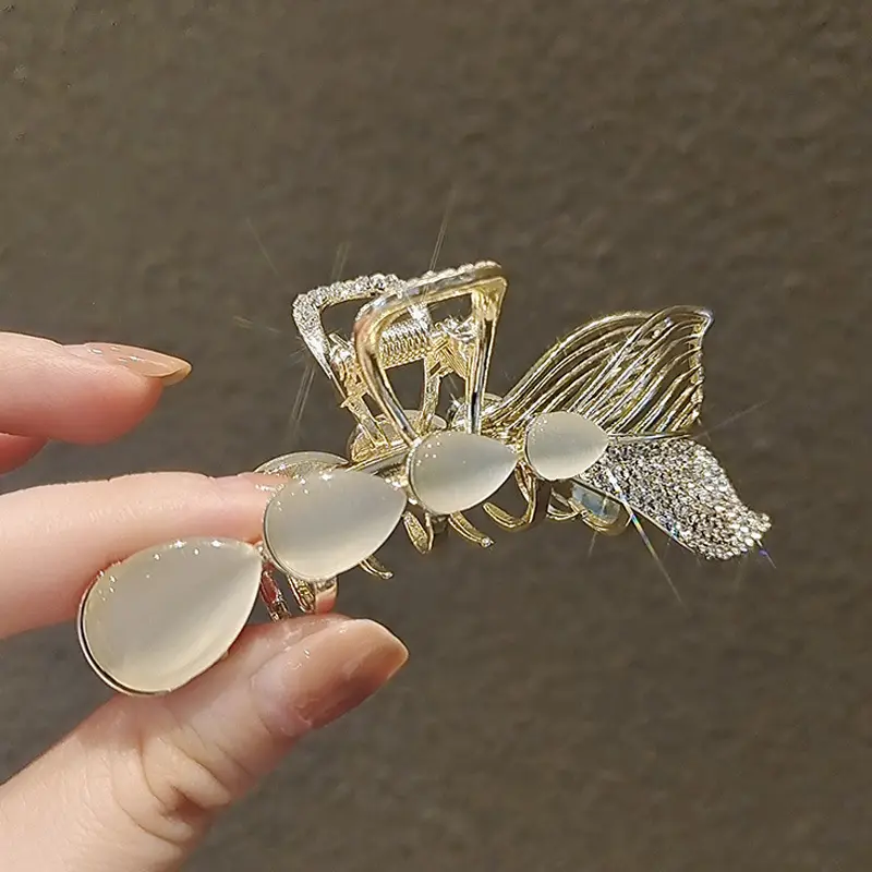 Fish Tail Opal Temperament Pearl Hair Clip