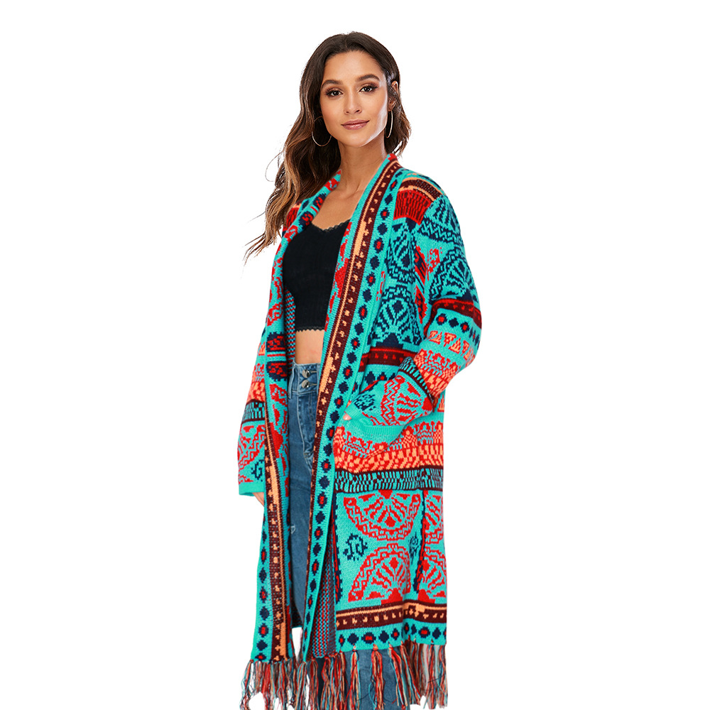 Fringed Print Cardigan, picture 8 of 8