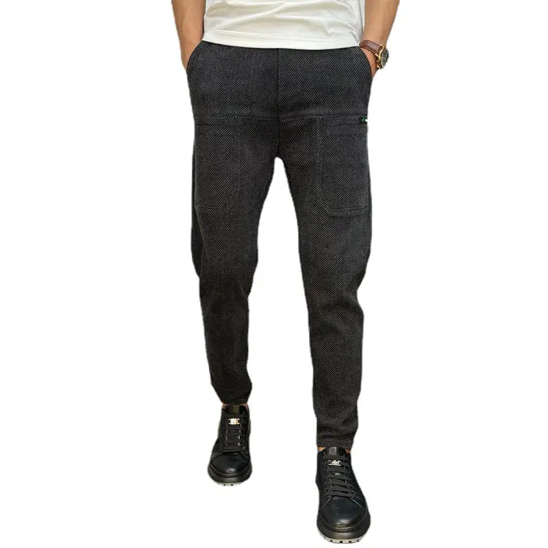 Men's Jeans Trend Small Feet Casual Trousers