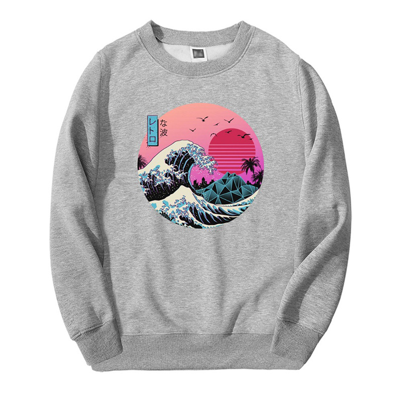 Title 4, The Great Retro Wave Japanese Anime Crew Neck S...