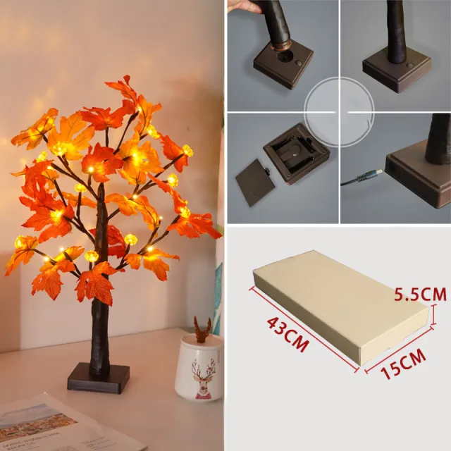 Led Thanksgiving Maple Leaf Pumpkin Scene Layout Decorative Lights Style 2 - Shop at LoveMi