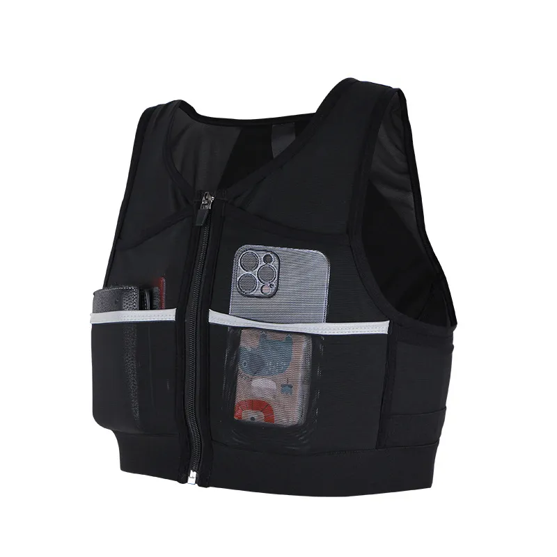 Cross Country Running Backpack Mobile Phone Bag Outdoor Sports - Black
