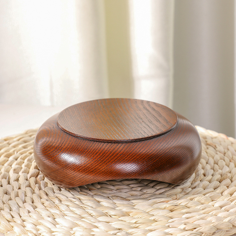 Easy To Clean Cute Sour Jujube Wooden Cat Bowl