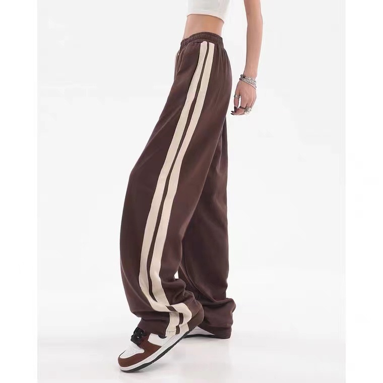 Retro Casual Women's Loose Hip Hop Wide Leg Track Pants