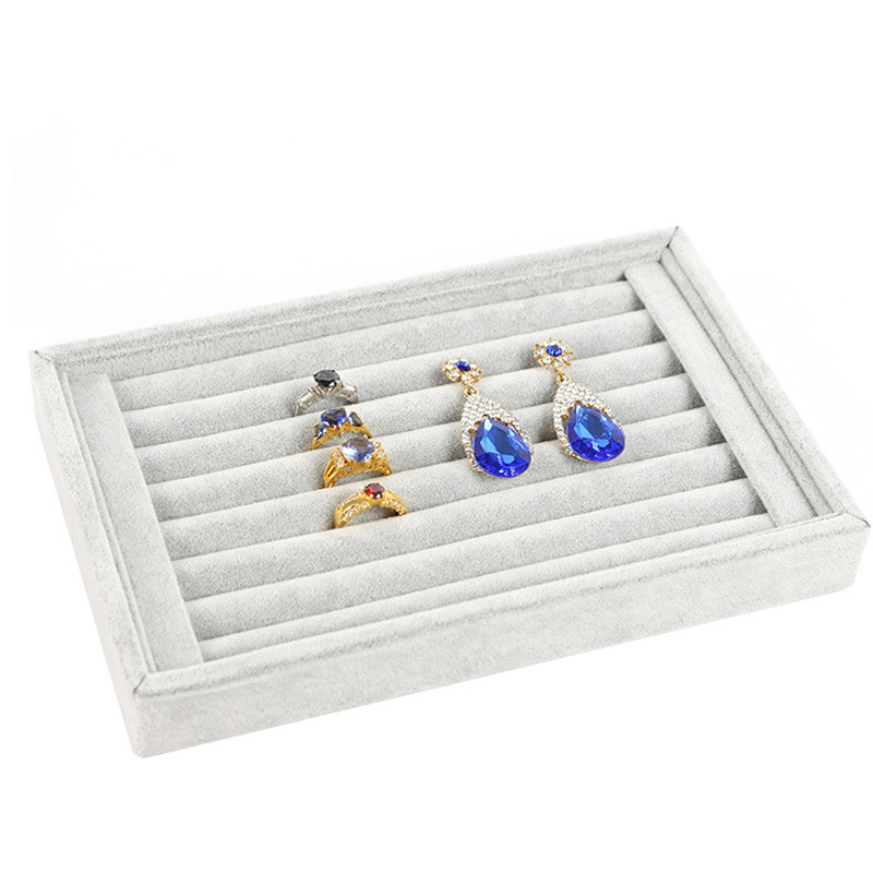 High Quality Suede Ring Plate Small Ring Box Without Cover