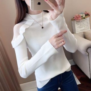 Title 4, Turtleneck Long Sleeved Sweater Pullover Slim Fit