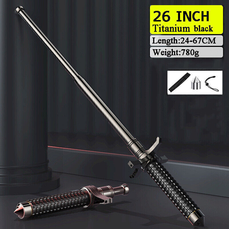 Outdoor Tactical Trekking Poles Retractable Camping Hiking Survival Stick Tools 9