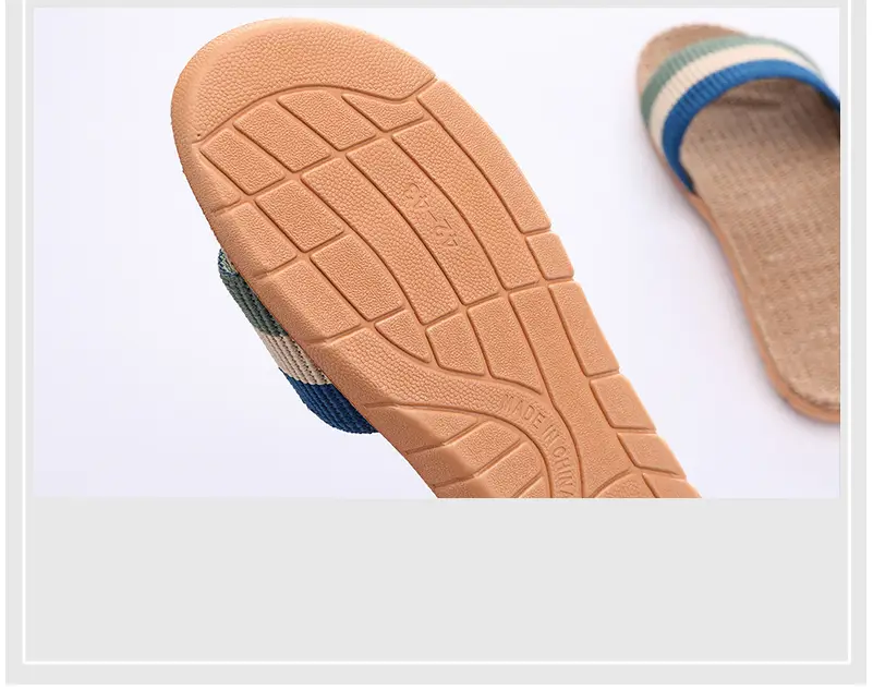 Lovers Shoes Thick Bottom Home Linen Non-slip Slippers