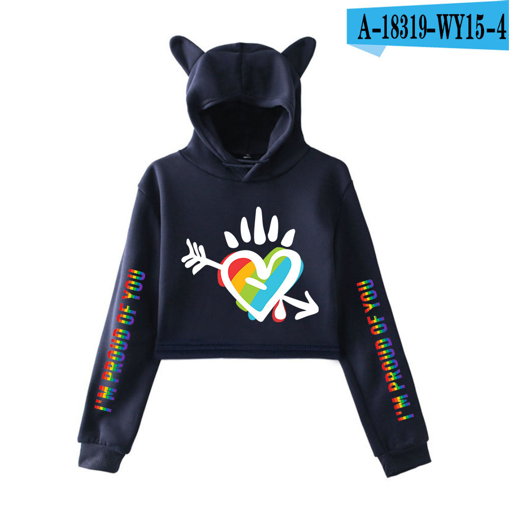 Girl Navel Exposed Cat Ear Sweater