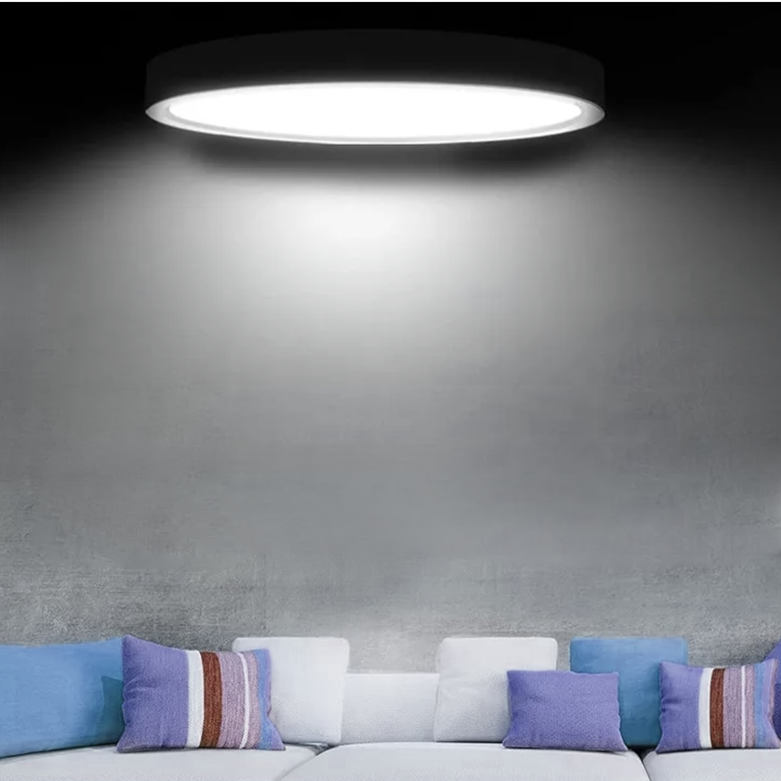 11.8 Inch White Ultra-thin Ceiling Light 6500K LED Flush Mount Ceiling Lamp For Bedroom, Bathroom, Hallway — foto 2