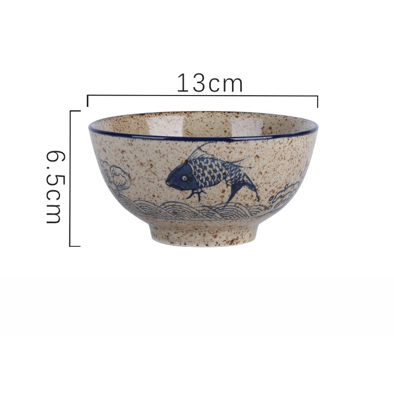 Title 9, Hand Painted Underglaze Ceramic Rice Bowl for H...