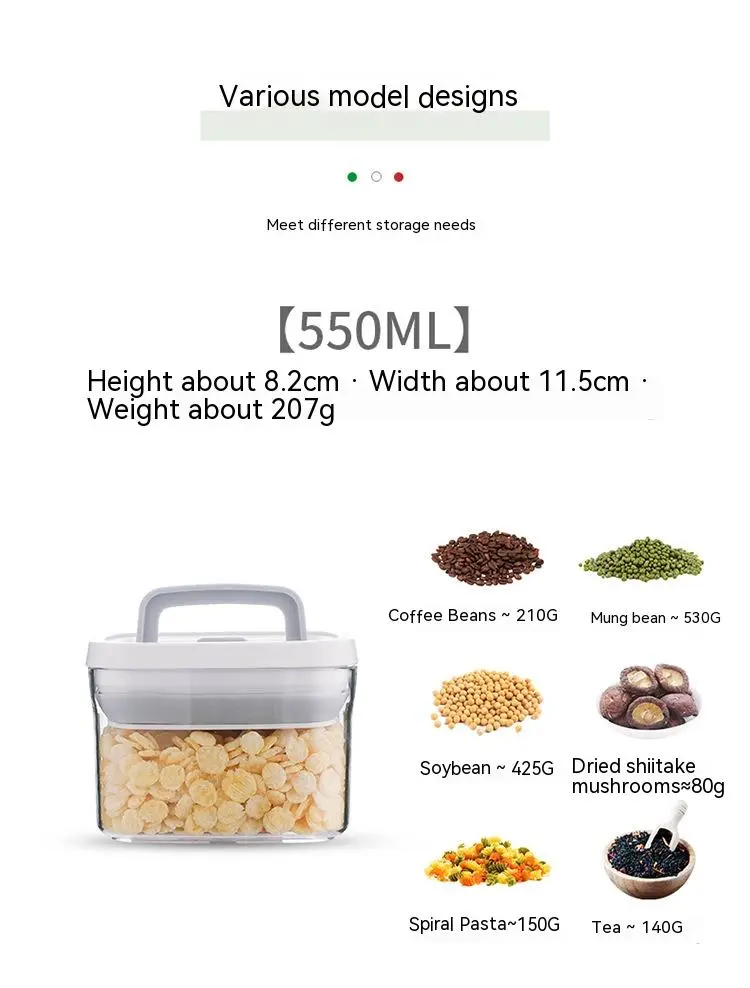 Transparent Stackable Kitchen Dry Goods Crisper – image 8
