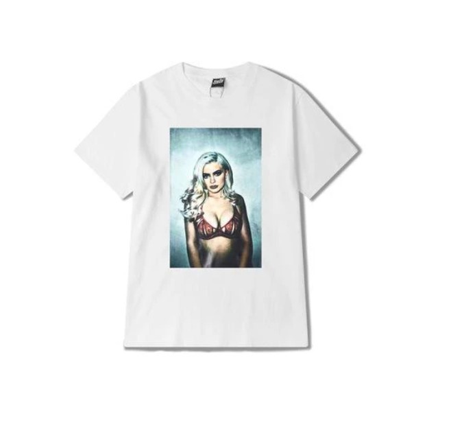 Creative Printed Round Neck Cotton T-shirt Men's Short Sleeves