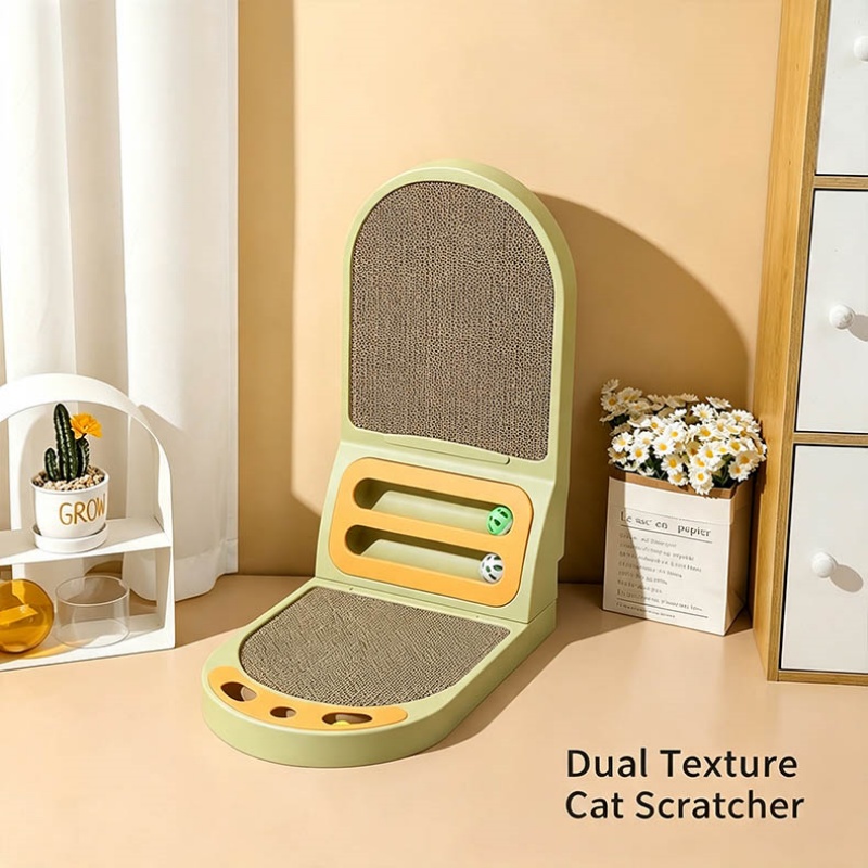 L-Shaped Cat Scratcher Board - Thickened Scratching Pad & Lounge Bed — image 9