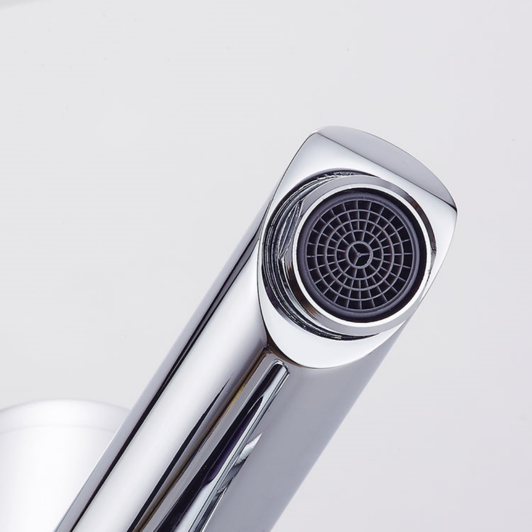 Electronic Infrared Basin Mixer, Hot And Cold Water Automatic Faucet, Chrome Brass, Automatic Bathroom Sink Faucet 8