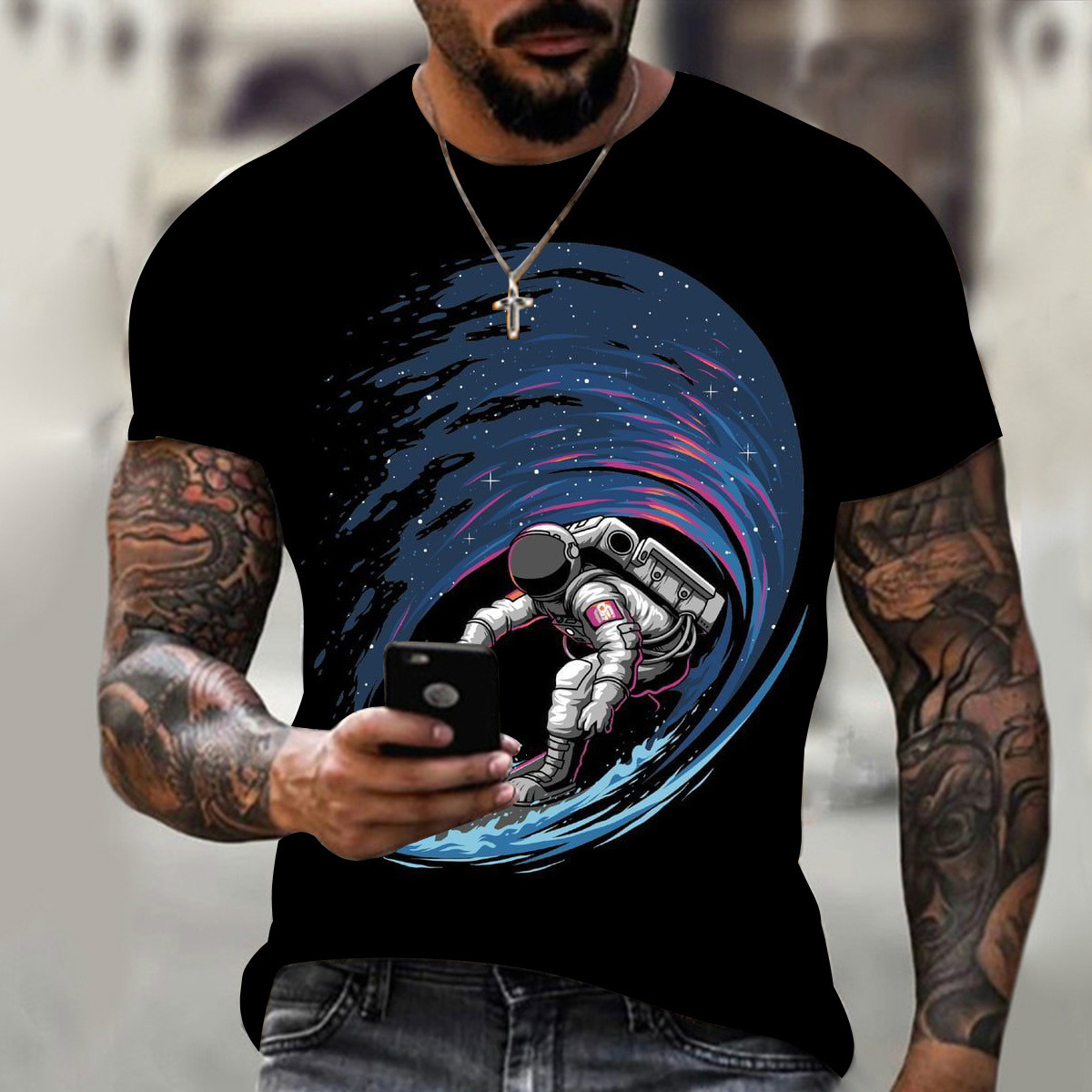 Title 4, Camiseta 3D con estampado de astronauta persona...