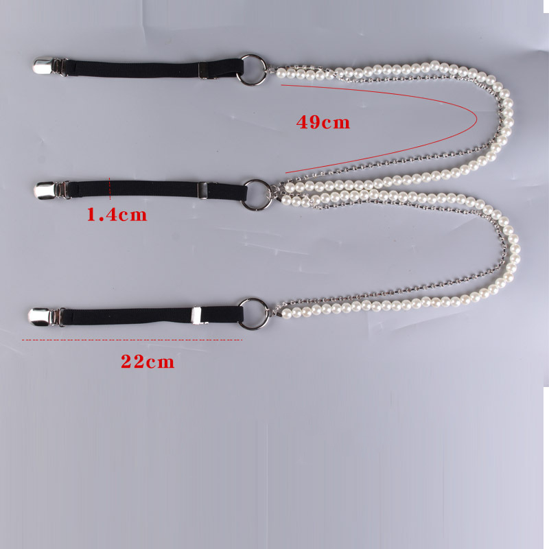 INS Trend Elastic Elastic Suspender Belt Rhinestone Chain Sling Belt