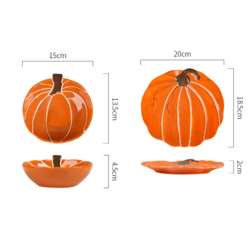 Title 5, Creative Ceramic Pumpkin Bowl Home Baby Food Su...