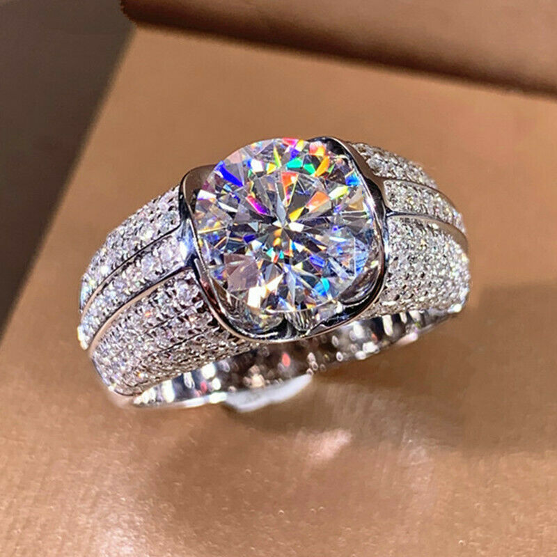 Hearts And Arrows Diamond Ring Moissanite Ring