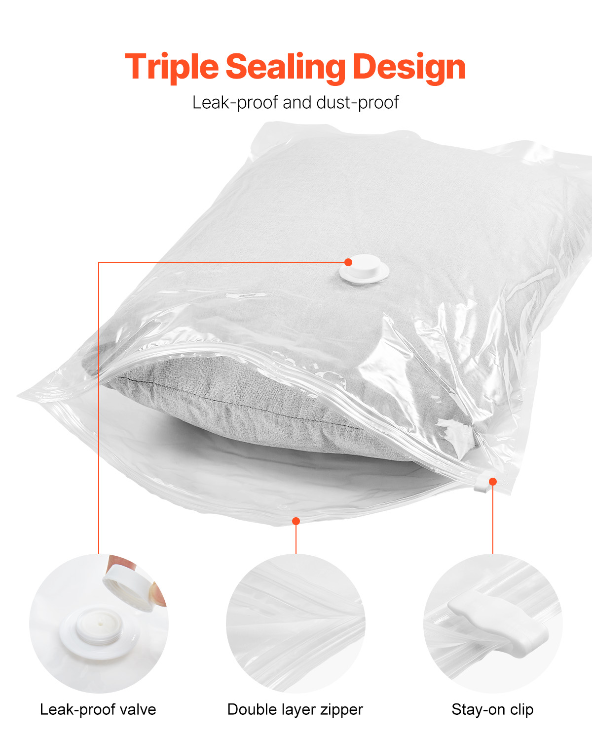 15 Pack Vacuum Storage Bags With Electric Pump, Space Saver Bags Compression For Comforters And Blankets, Sealer Clothes Storage Travel Essentials image 2