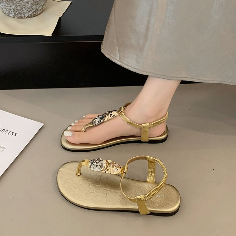 Women's Flip Flop Sandals, Fashion Internet Celebrity Flat Open Toe Beach Strap Roman Sandals For Outdoor Summer Wear product image