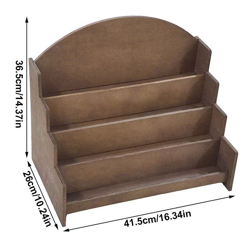 4-Tier Wooden Card Holder Greeting Display Stand For Retail, Postcards Z — image 4