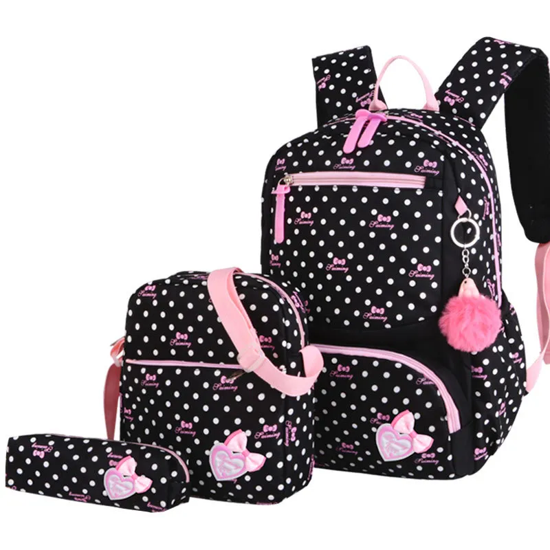 Girl Korean Version Cute Princess Backpack - Black