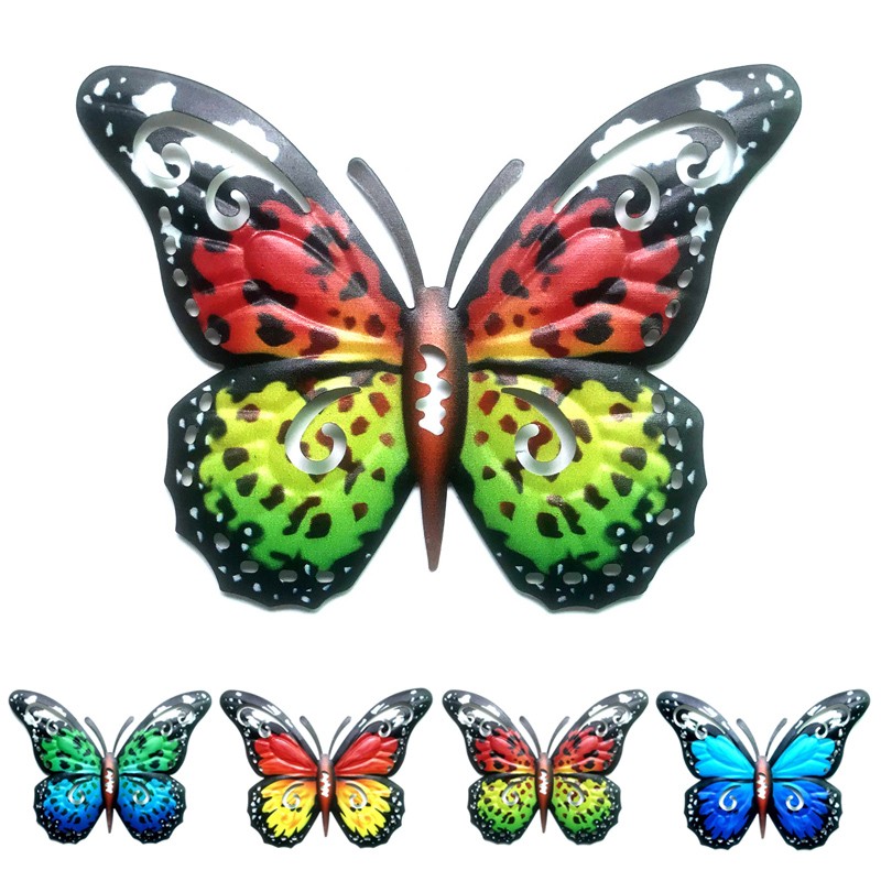 4PCS Large Metal Butterfly Garden Fence Home Wall Art Decoration Ornament — image 10