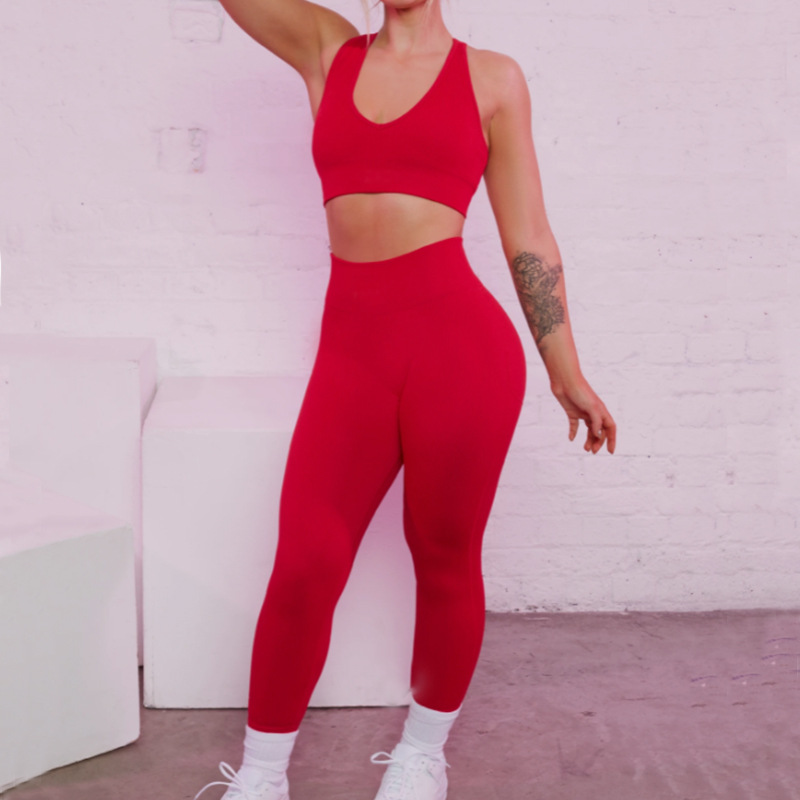 Beauty Back Bra Trousers Sportswear Quick-drying Thread Fitness Suit