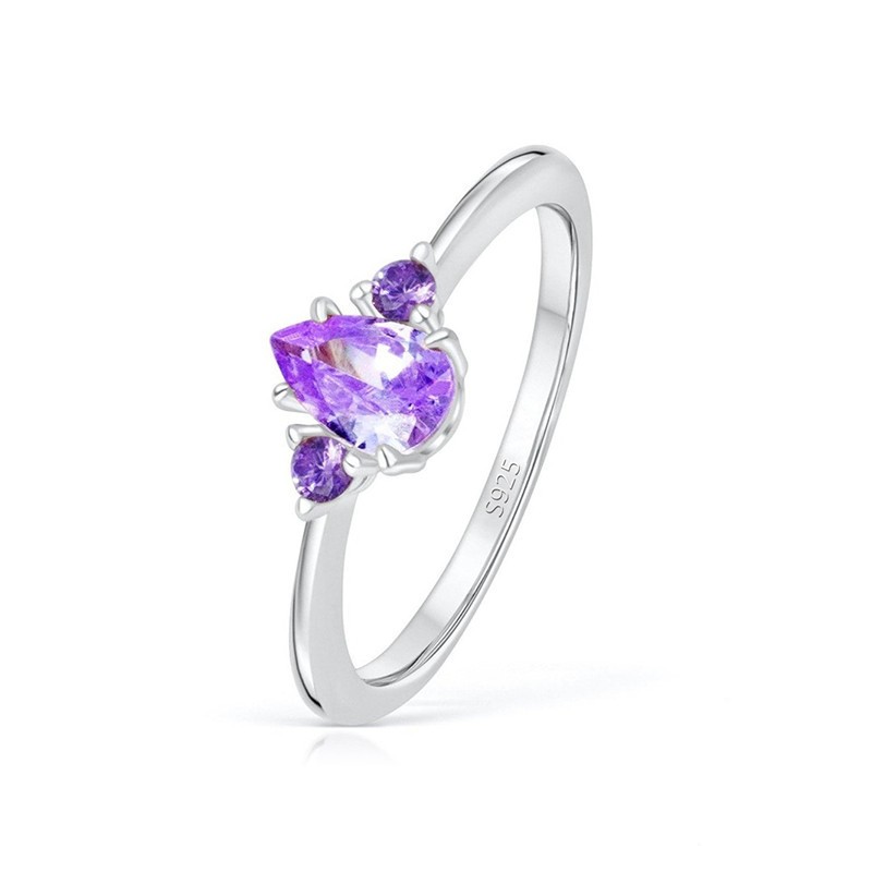 Title 12, Bague en cristal de diamant pour femmes