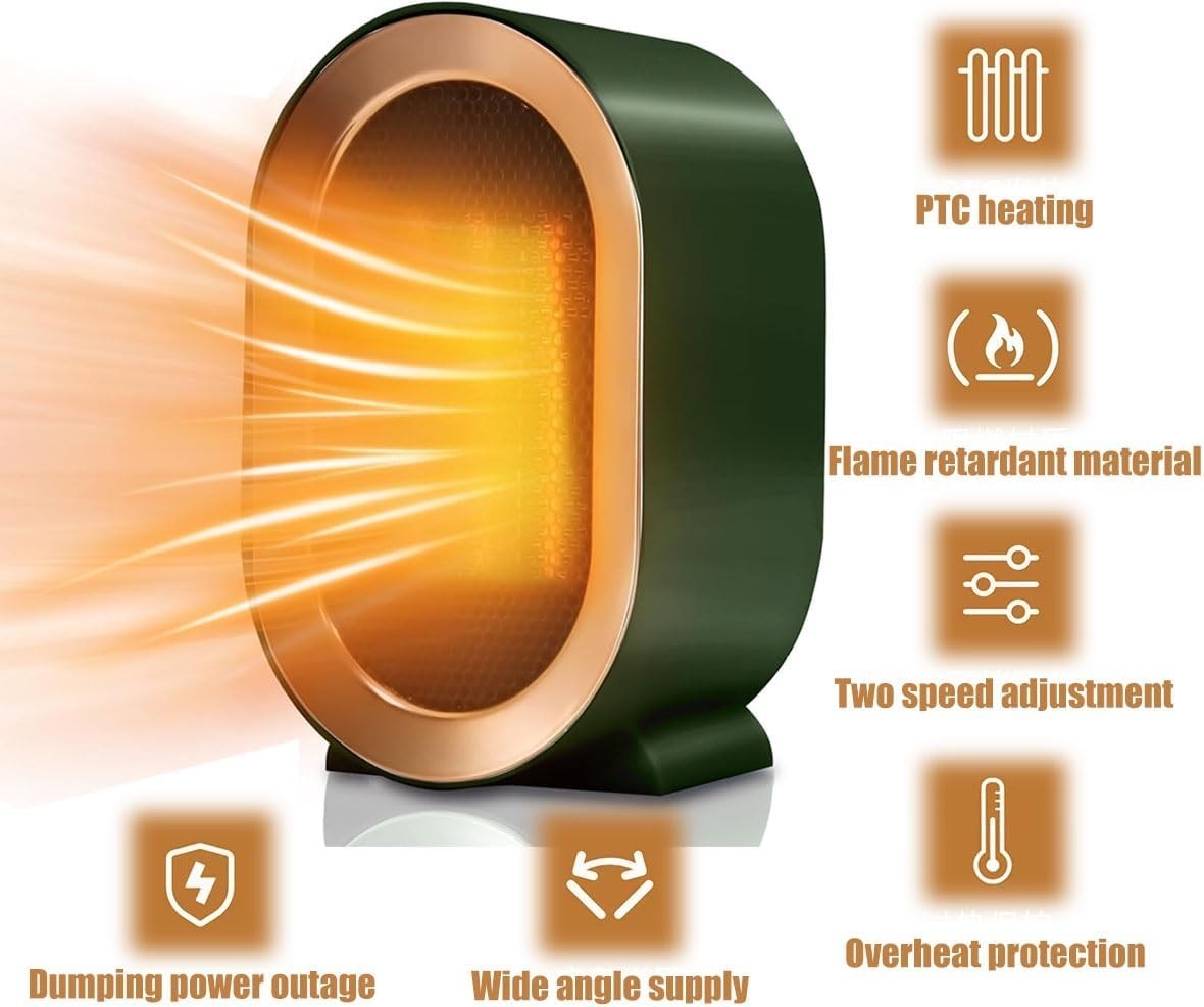1200W Electric Space Heater Low Energy Ceramic Fast Heating Fan Portable Remote — image 9