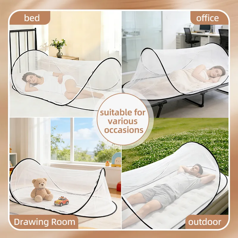 Portable, Installation-Free Single Person Mosquito Net For Student Dorms, Home, Office, Outdoor Camping, And Travel Protects Against Mosquitoes And Other Insects