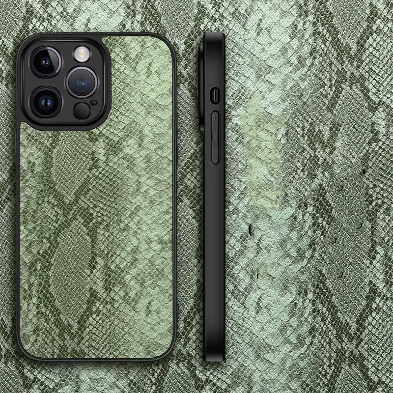 Python-patterned Mobile Phone Case With Fine Holes To Prevent Falling