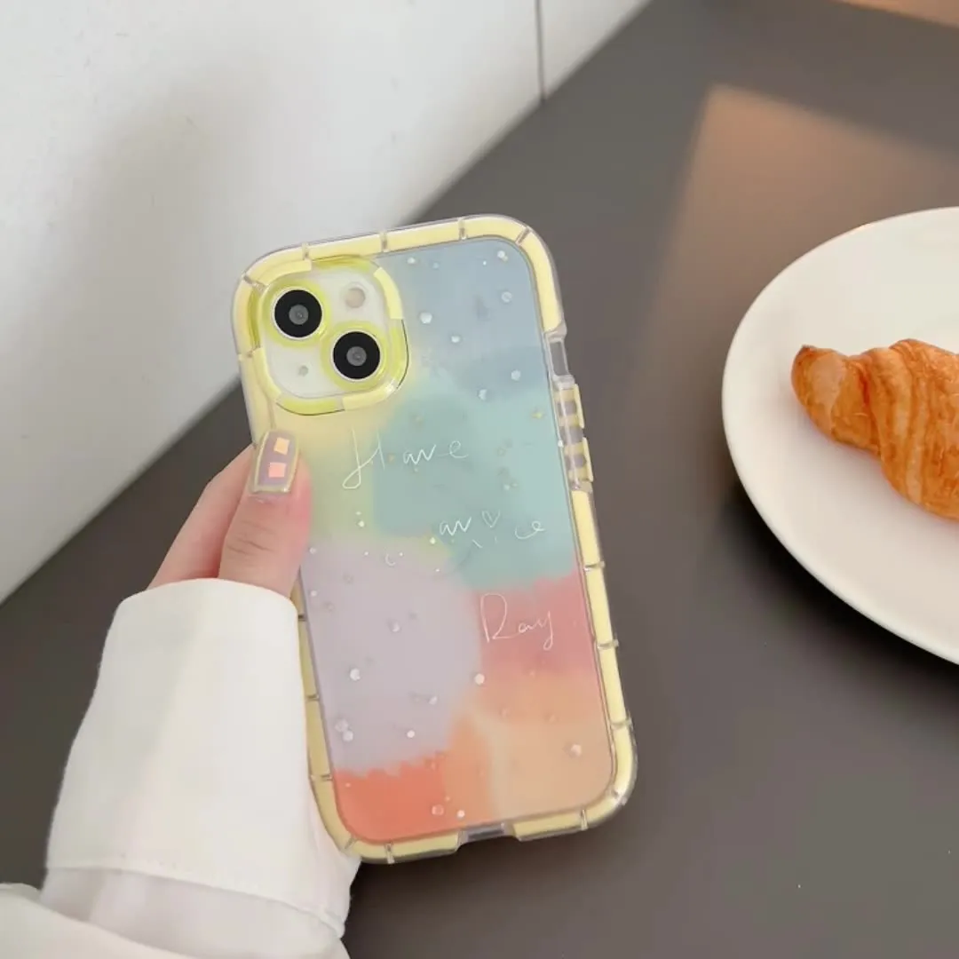 Minimalist Contrast Color Ip 14 Silicone Phone Case – image 4