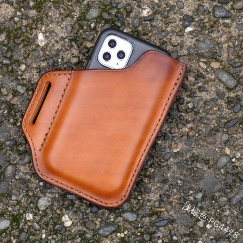 Leather Waist Hanging Tool Bag Mobile Phone Waist Bag — foto 10