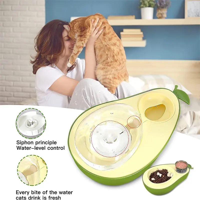 Automatic Drinking Water Bottle Pet Feeder Avocado